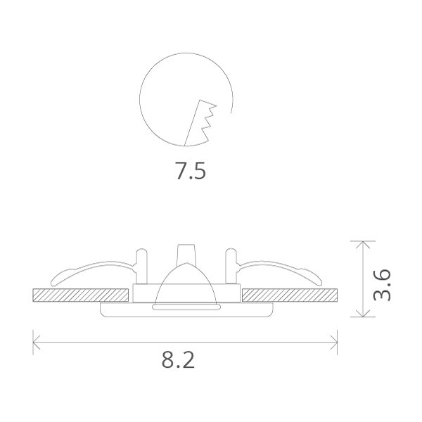 Точечный светильник Arte Lamp Aqua A5440PL-1CC, арматура хром, плафон стекло белое, 8х8 см