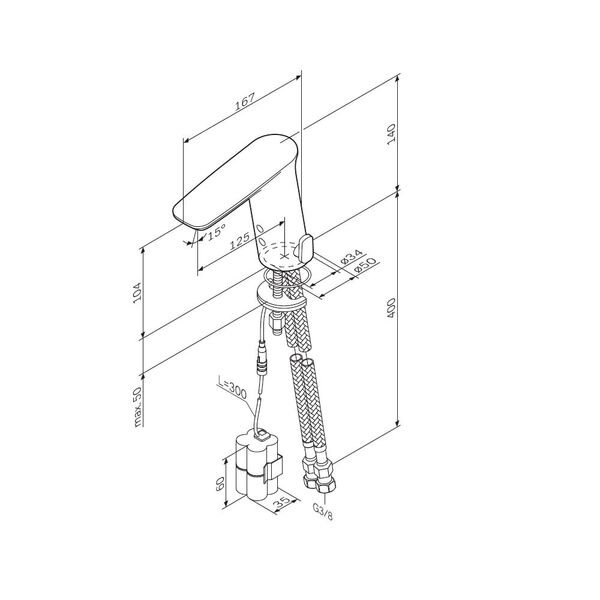 Смеситель AM.PM Inspire 2.0 F50A02322 для раковины, сенсорный, цвет черный