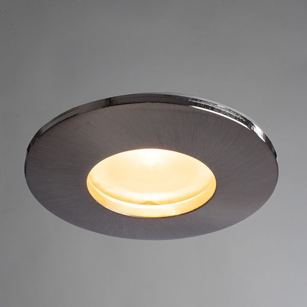 Точечный светильник Arte Lamp Aqua A5440PL-1SS, арматура серебро, плафон стекло белое, 8х8 см - фото 1