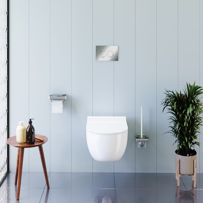Унитаз Damixa Scandinavian Pure DX36C1701SC подвесной, безободковый, с сиденьем микролифт, цвет белый - фото 1