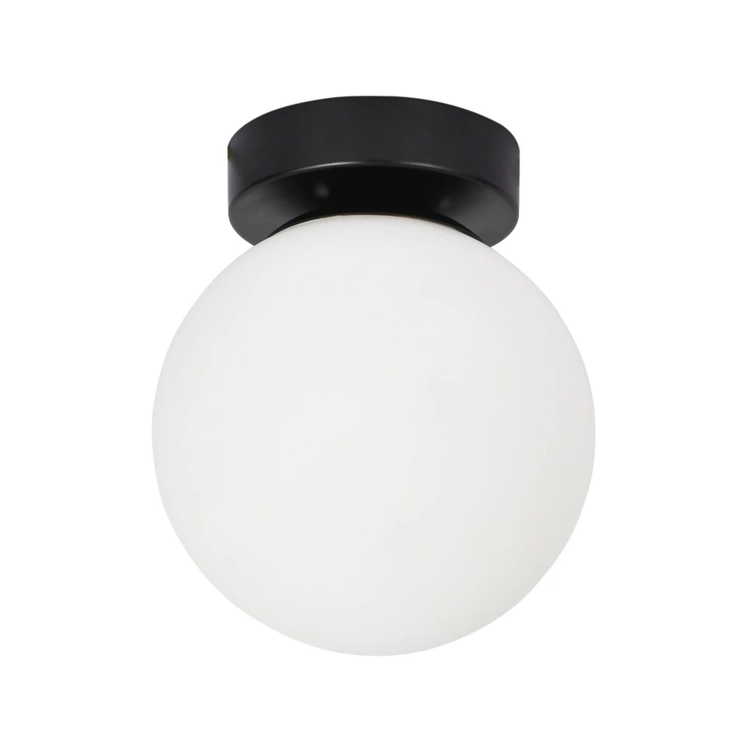 Настенно-потолочный светильник Arte Lamp Alcor A2224PL-1BK, арматура черная, плафон стекло белое