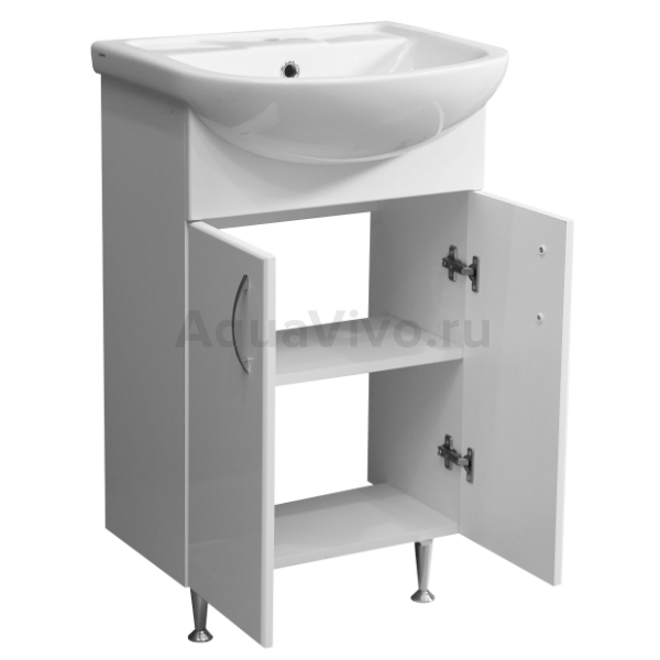 Мебель для ванной Stella Polar Концепт Эко 50, напольная, цвет белый