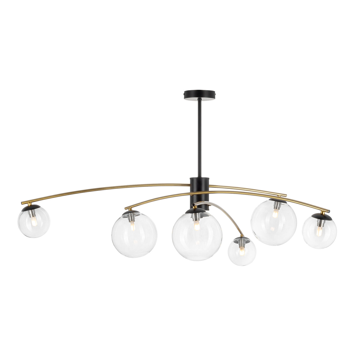 Люстра Citilux Fisher CL218163, арматура черная / бронза, плафоны стекло прозрачное - фото 1