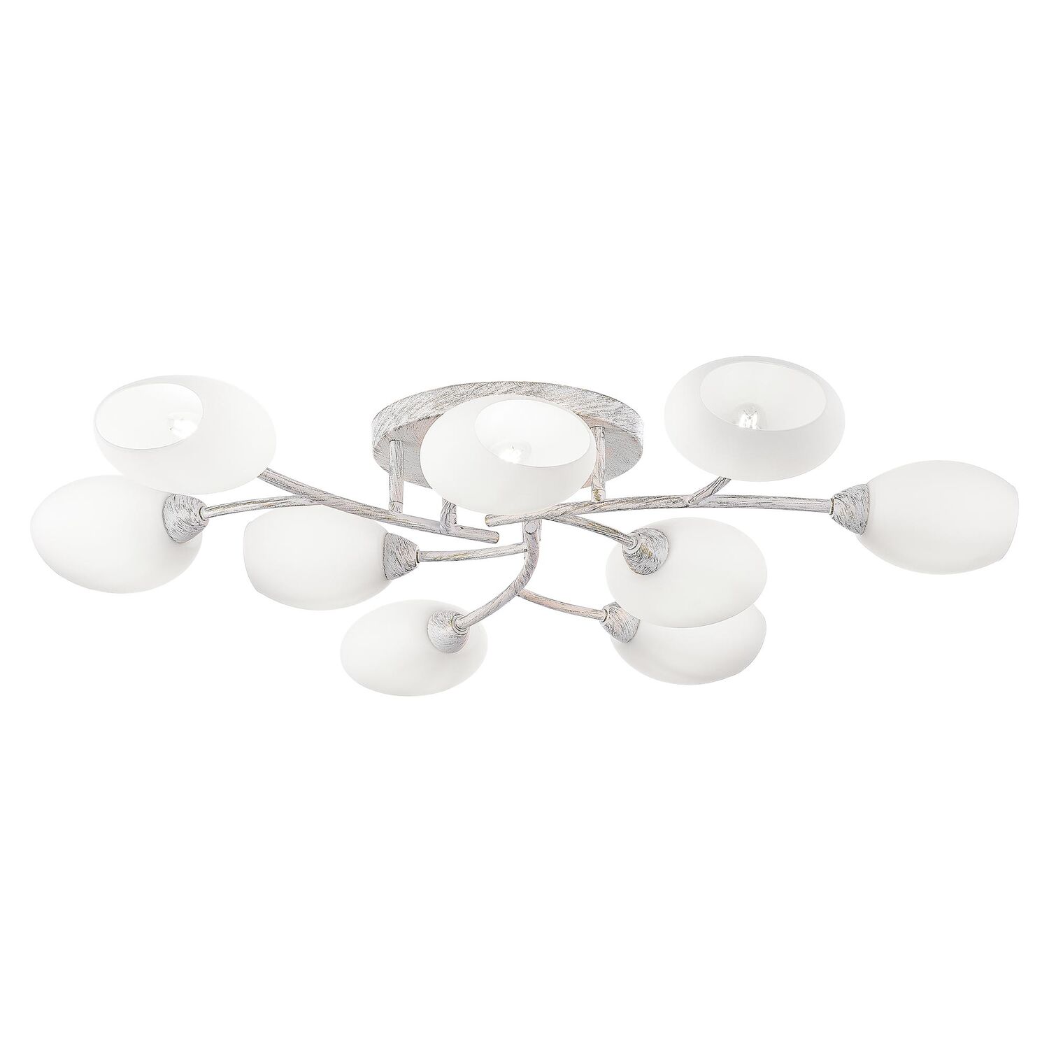 Потолочная люстра Citilux Флорида CL148190, арматура белая, плафоны стекло белое