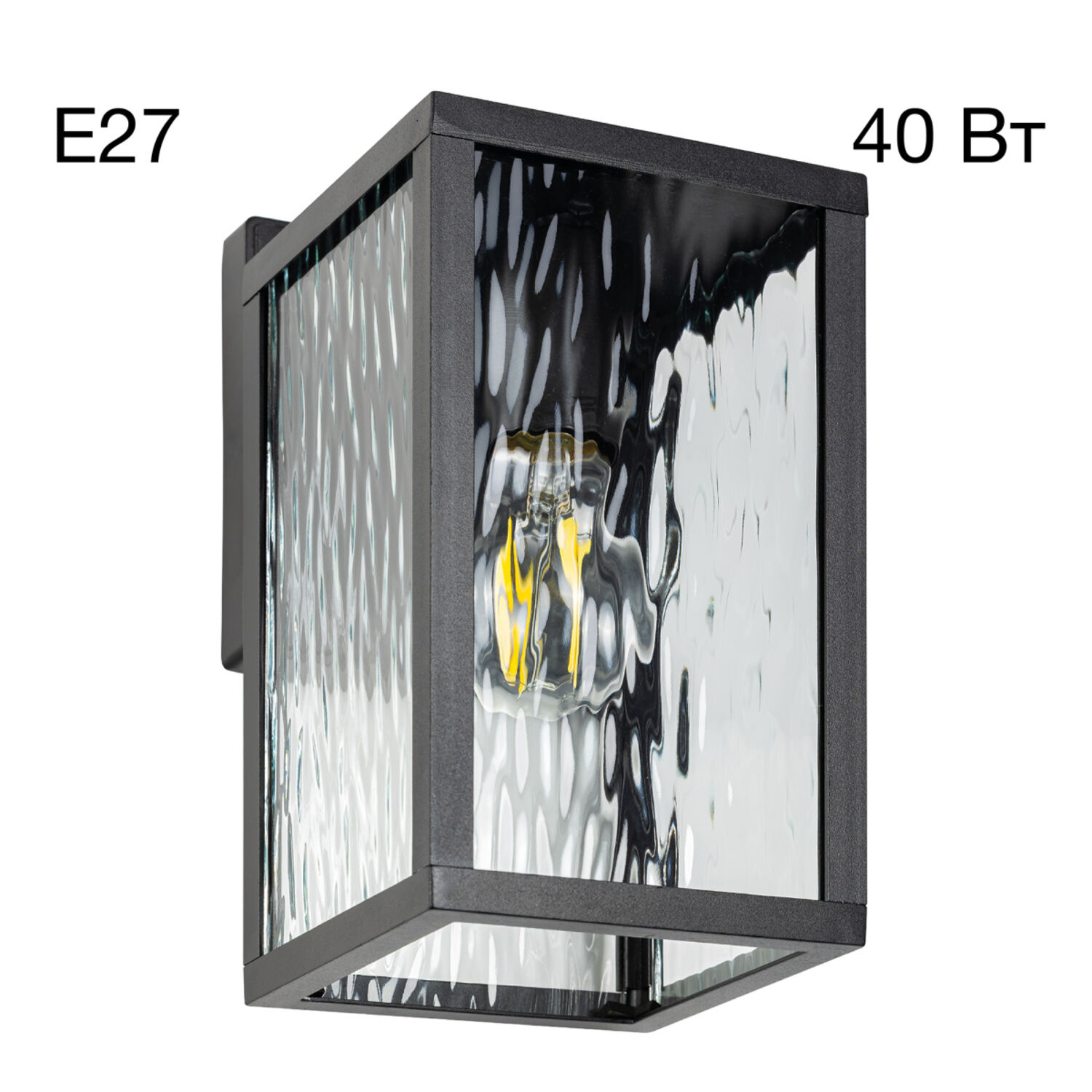 Уличный настенный светильник Citilux Forts CLU09W1, арматура черная