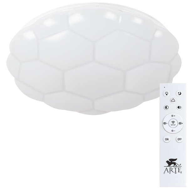 Потолочный светильник Arte Lamp Biscotti A2676PL-72WH, арматура белая, плафон акрил белый, 50х50 см