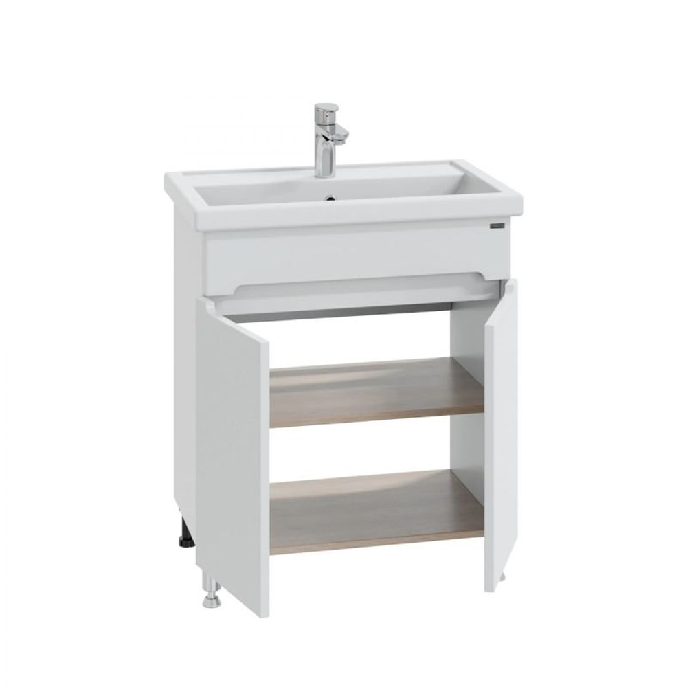 Тумба под раковину Санта Лондон 70 напольная, с дверцами, цвет белый - фото 1