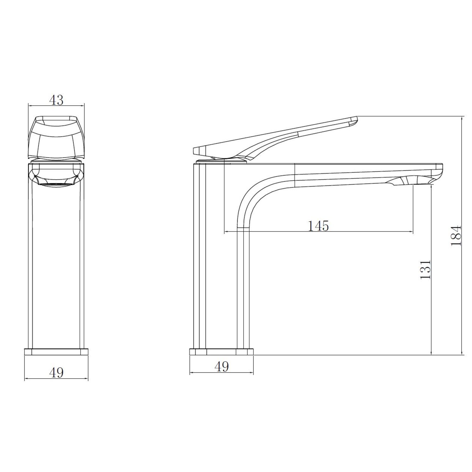 Смеситель Vincea Puro VBF-5P01CH для раковины, цвет хром - фото 1