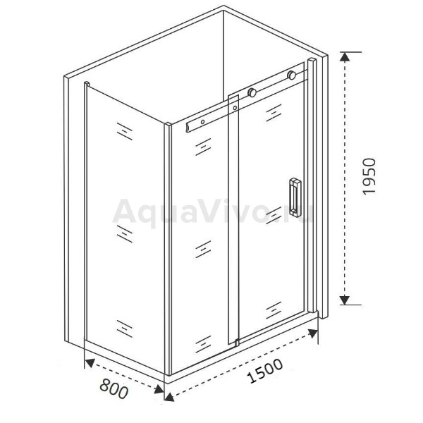 Душевой уголок Good Door Galaxy WTW+SP-C-CH 150x80, стекло прозрачное, профиль хром - фото 1