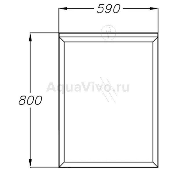 Зеркало Опадирис Фреш 60x80, с подсветкой, цвет белый