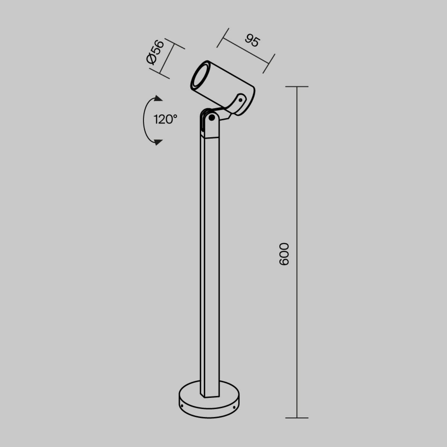 Ландшафтный светильник Maytoni Scope O025FL-01B1, арматура черная    - фото 1
