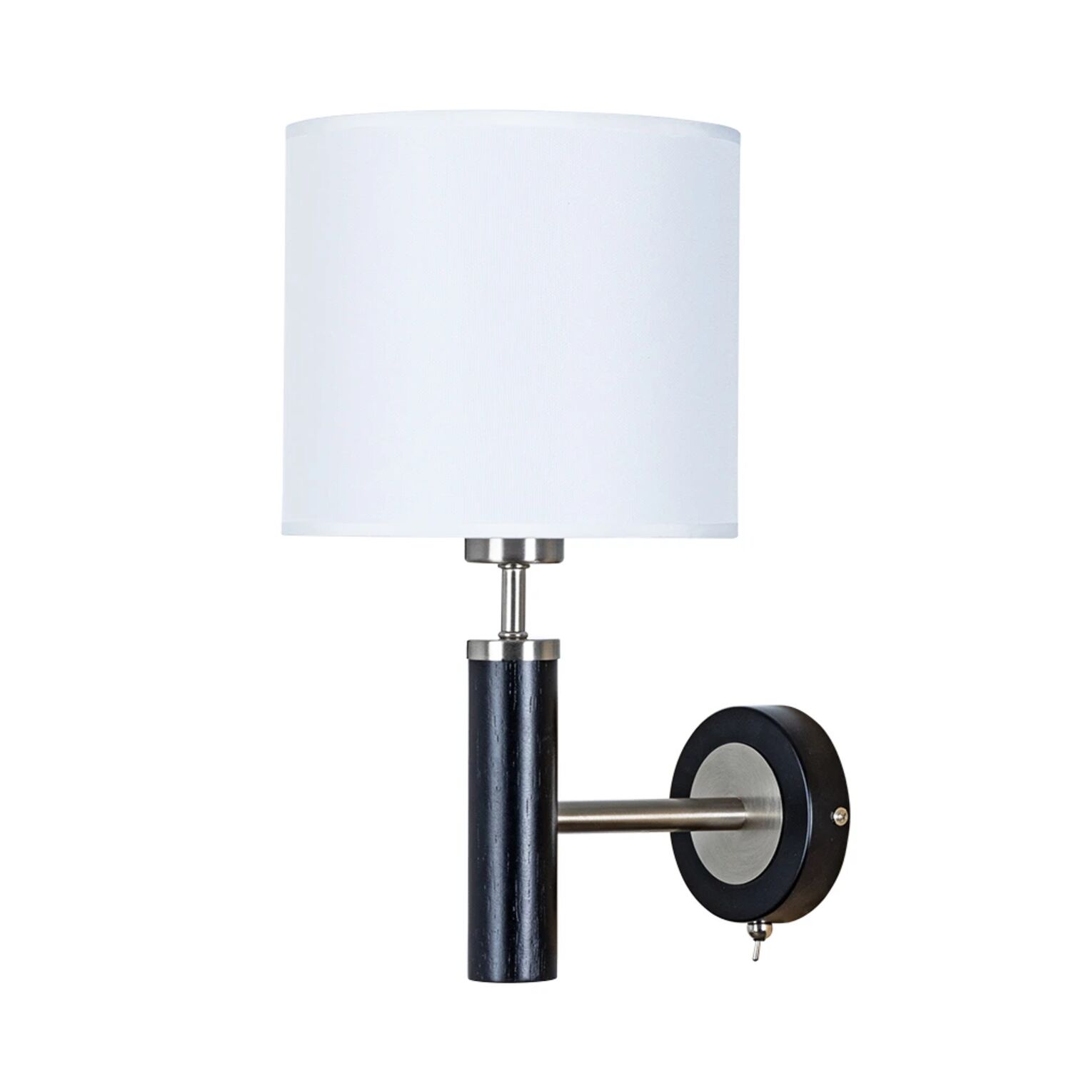 Бра Arte Lamp Robert A5029AP-1SS, арматура матовое серебро, плафон ткань белая