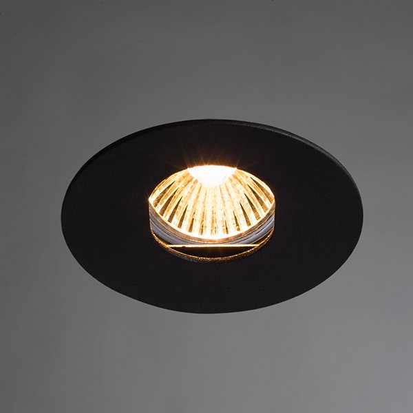 Точечный светильник Arte Lamp Accento A3219PL-1BK, арматура черная, 9х9 см - фото 1