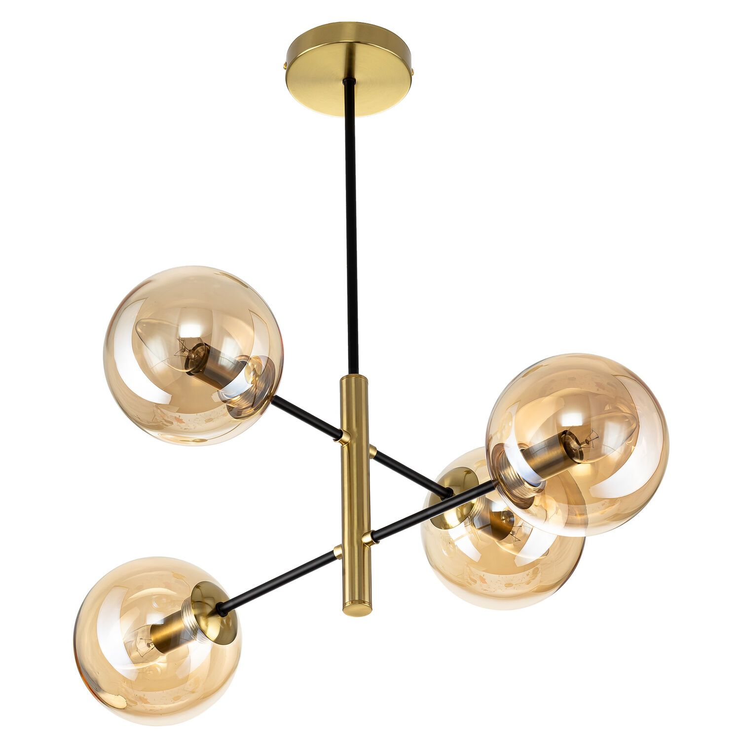 Люстра Citilux Лорен CL146243, арматура бронза, плафоны стекло шампань - фото 1