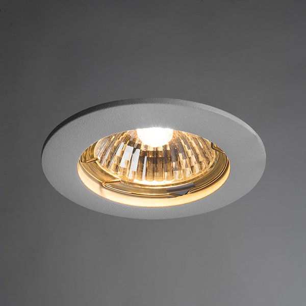 Точечный светильник Arte Lamp Basic A2103PL-1WH, арматура белая, 8х8 см