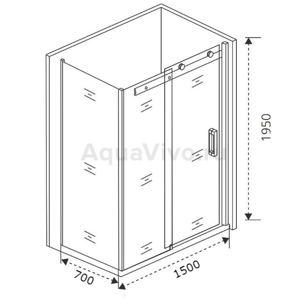 Душевой уголок Good Door Galaxy WTW+SP-C-B 160x70, стекло прозрачное, профиль черный - фото 1