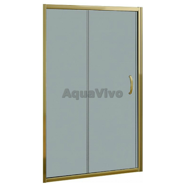 Душевая дверь Good Door Jazze WTW-130-B-BR 130, стекло тонированное, профиль бронза