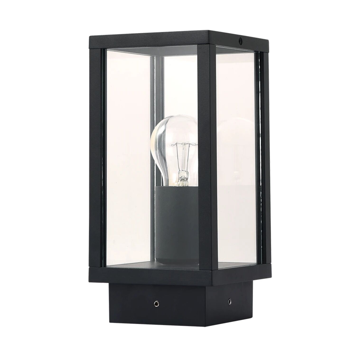 Ландшафтный светильник Arte Lamp Pot A1631FN-1BK, арматура черная, плафон стекло прозрачное