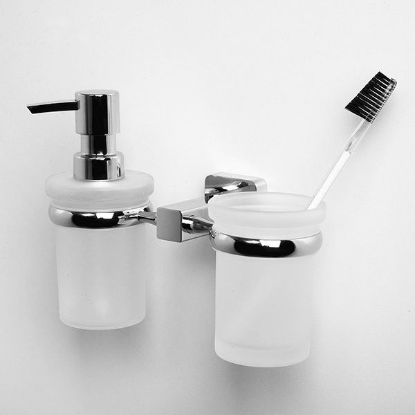 Дозатор WasserKRAFT Lippe K-6589 для жидкого мыла со стаканом, цвет хром