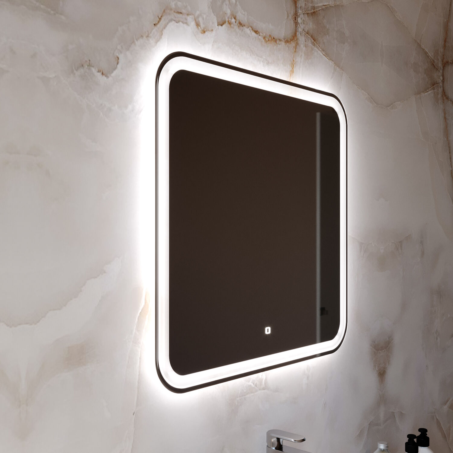 Зеркало Mixline Стив Лайт 70x69, с подсветкой