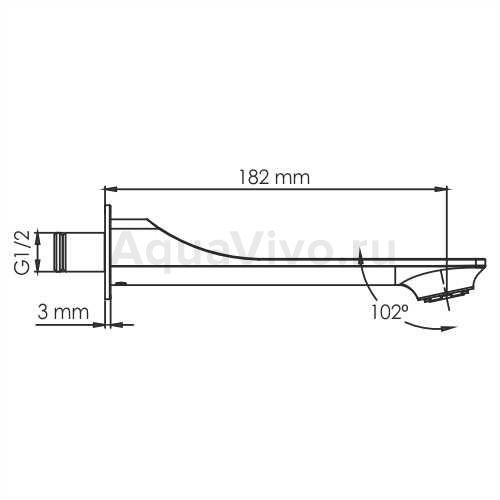 Излив WasserKRAFT A174, цвет золото