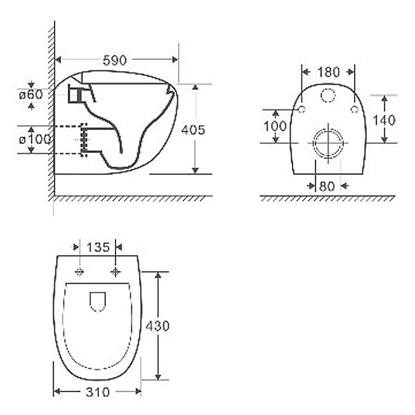 Унитаз Weltwasser SK Jeckenbach 004 GL-WT подвесной, безободковый, с сиденьем микролифт, цвет белый глянец - фото 1