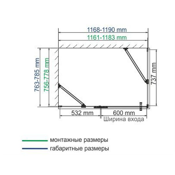 Душевой уголок WasserKRAFT Aller WasserSchutz 10H06L BLACK MATT 120x80 левый, стекло прозрачное, профиль серебристый