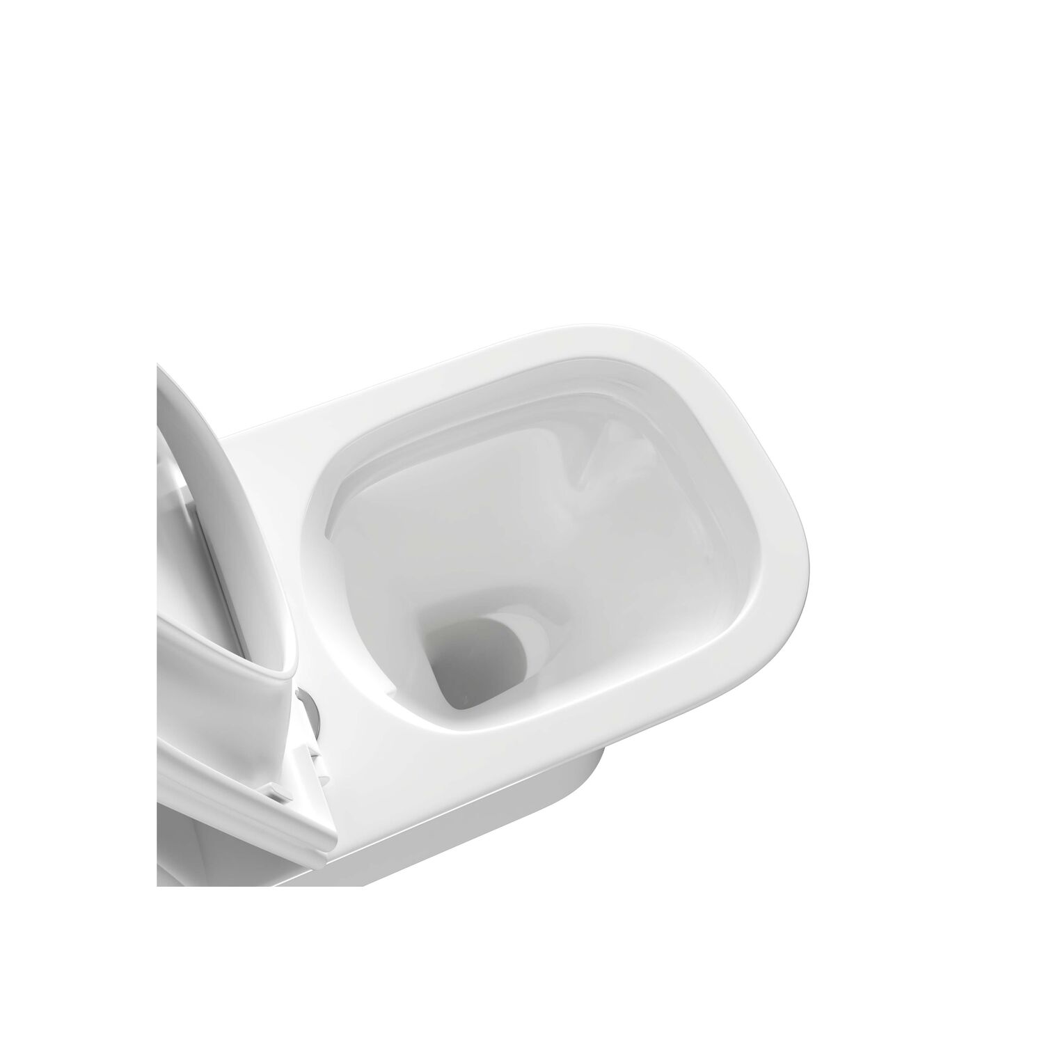 Унитаз Акватек Optima Square AQ4411-00 напольный, безободковый, с сиденьем микролифт, цвет белый - фото 1