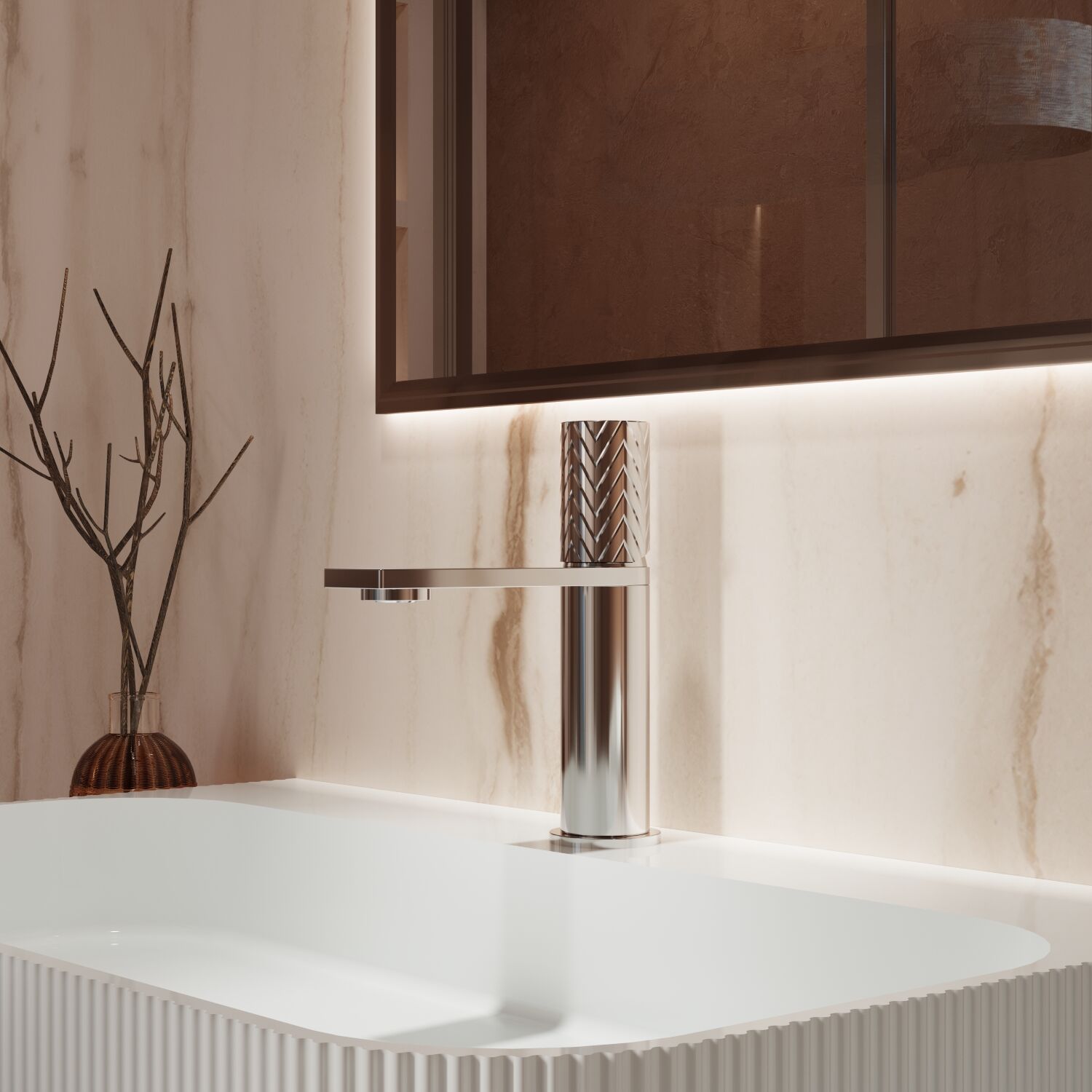 Смеситель Vincea Alto VBF-6AL1CH для раковины, цвет хром - фото 1