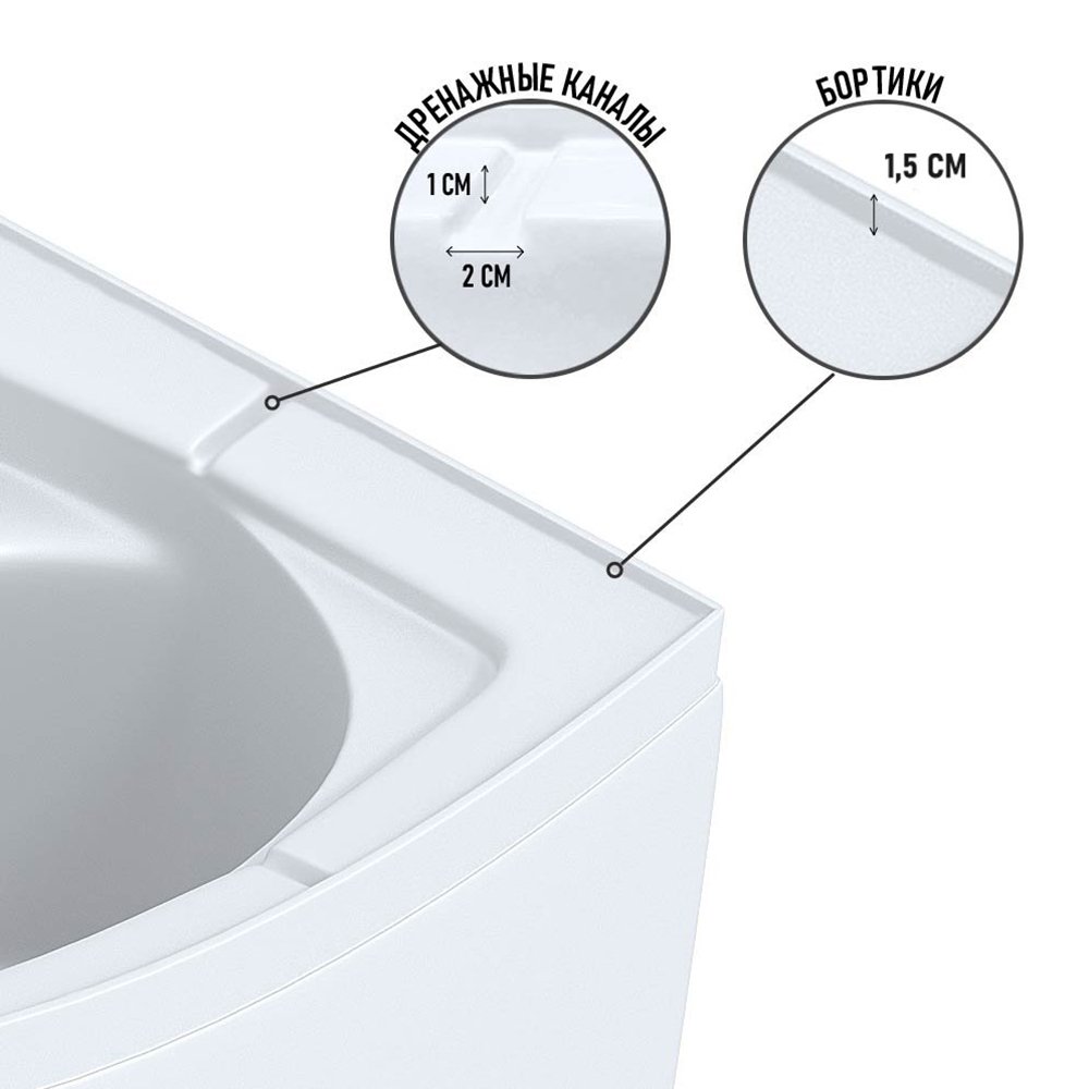 Душевая кабина Niagara Eco E100/80/40L/TN/BK 100х80, левая, стекло тонированное, профиль серебро, без крыши - фото 1