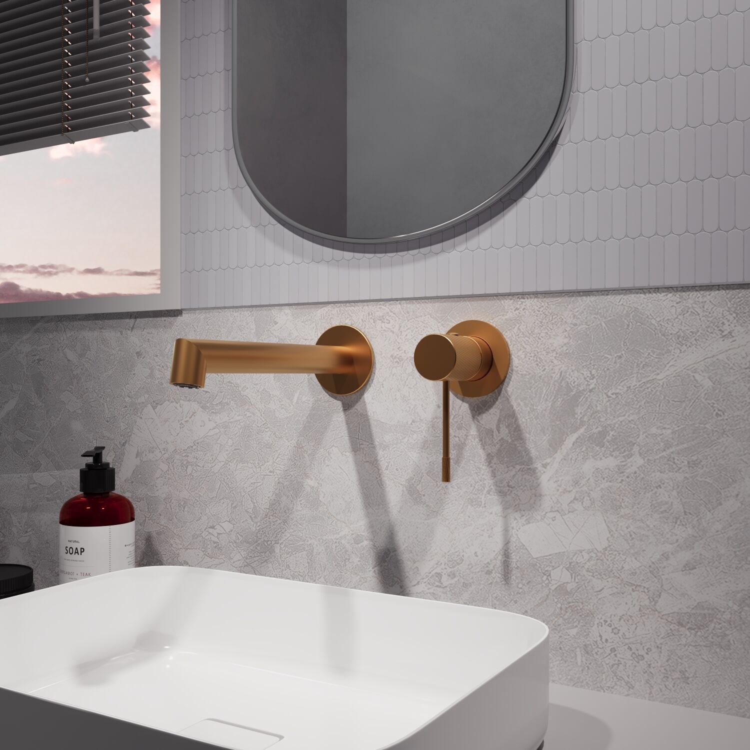 Смеситель Vincea Desire VBFW-1D1BC для раковины встраиваемый, цвет брашированная медь - фото 1