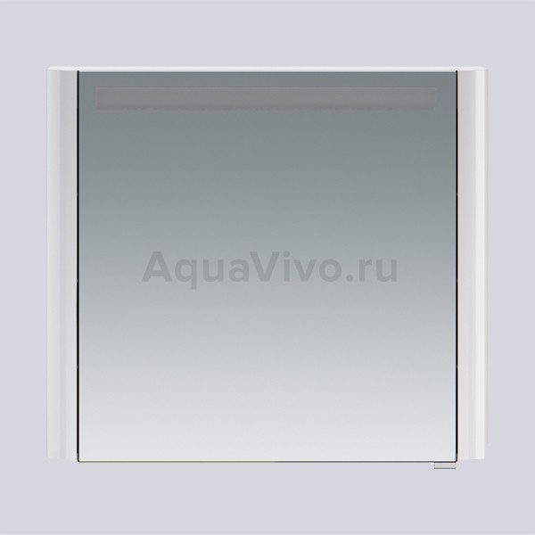Шкаф-зеркало AM.PM Sensation 80, с подсветкой, цвет белый глянец, левый