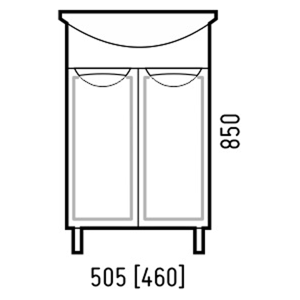 Мебель для ванной Corozo Монро 50, цвет белый