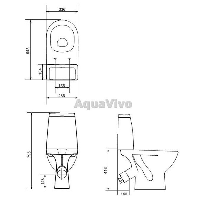 Унитаз Cersanit Granta KO-GRA031-3/6-DL-n-w с сиденьем микролифт - фото 1