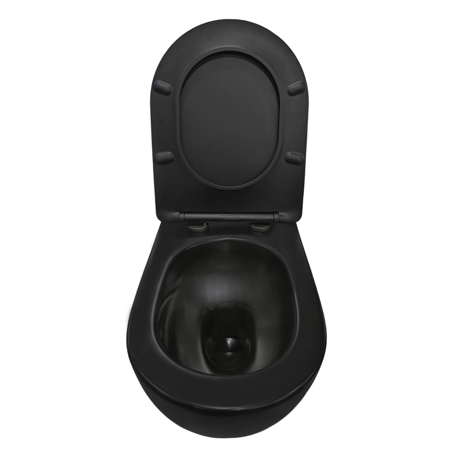 Унитаз Joki Stella XL T JK5751039MB подвесной, безободковый, смыв торнадо, с сиденьем микролифт, цвет черный матовый