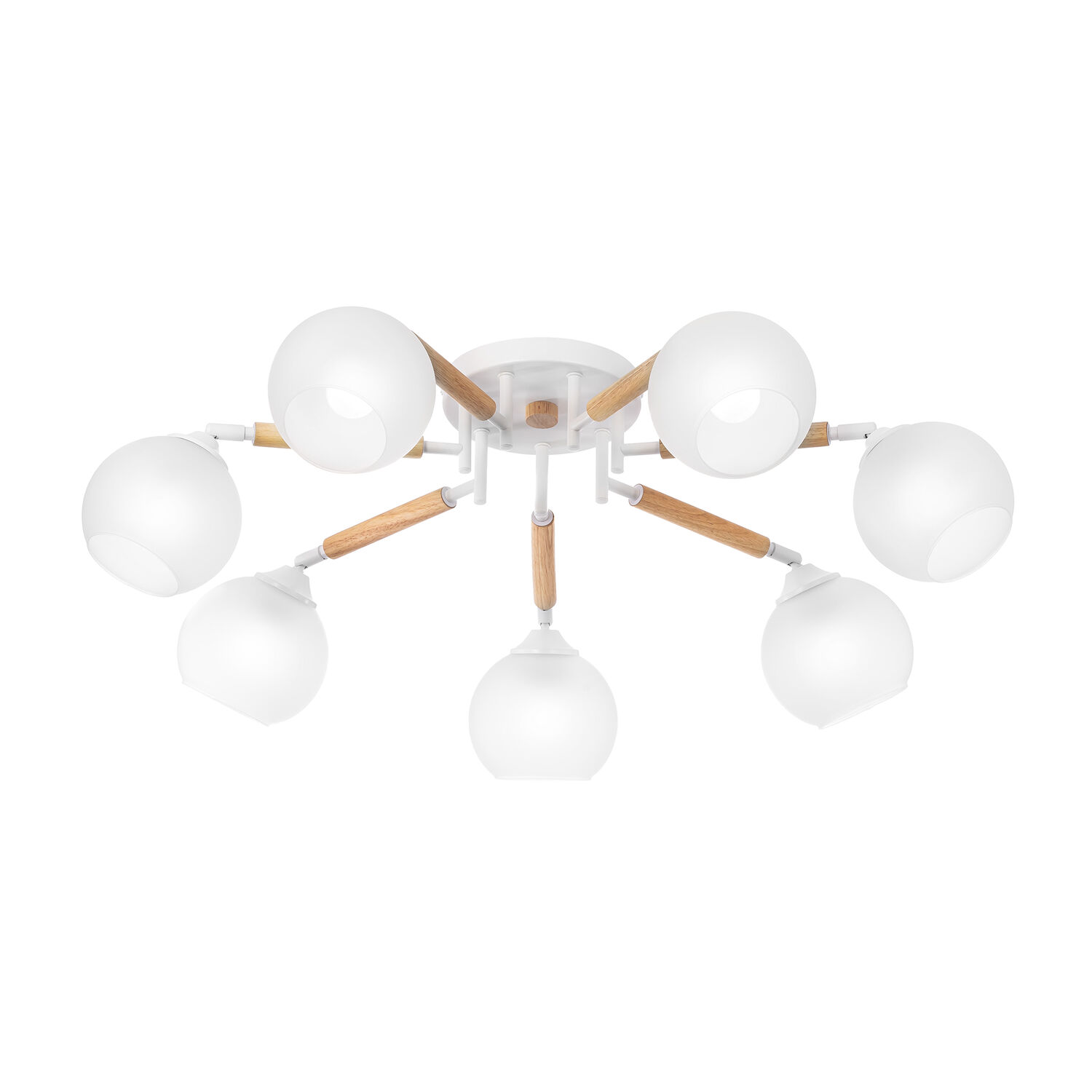 Потолочная люстра Citilux Tika CL133170, арматура белая, плафоны стекло белое - фото 1