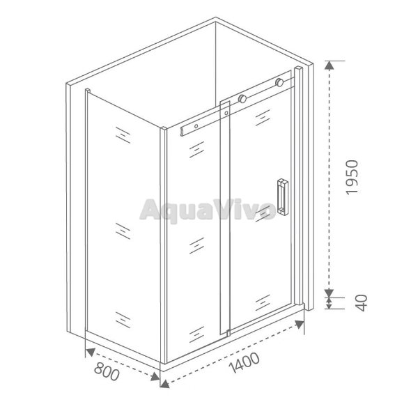 Душевой уголок Good Door Puerta WTW+SP-C-CH 140x80, стекло прозрачное, профиль хром