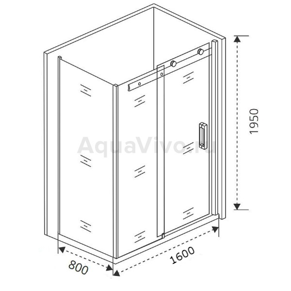 Душевой уголок Good Door Galaxy WTW+SP-C-CH 160x80, стекло прозрачное, профиль хром - фото 1