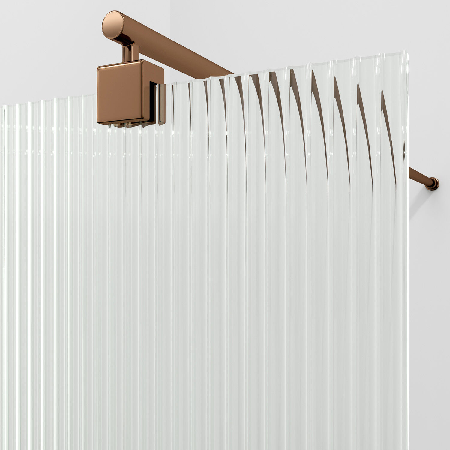 Душевая перегородка WasserKRAFT Rur 30W46RG-FL 110x200, стекло рифленое, профиль графит - фото 1