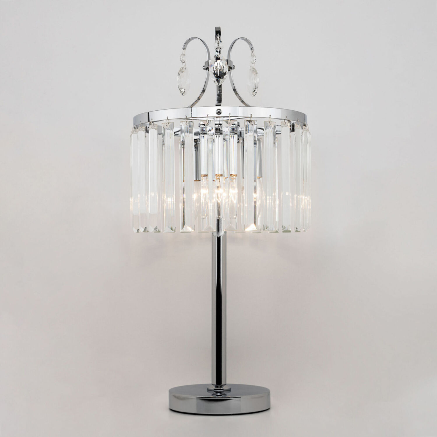 Настольный светильник Citilux Инга CL335831, арматура хром, плафоны хрусталь прозрачный