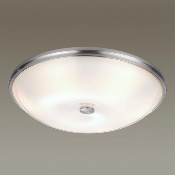 Настенно-потолочный светильник Odeon Light Pelow 4957/6, арматура никель, плафон стекло белое