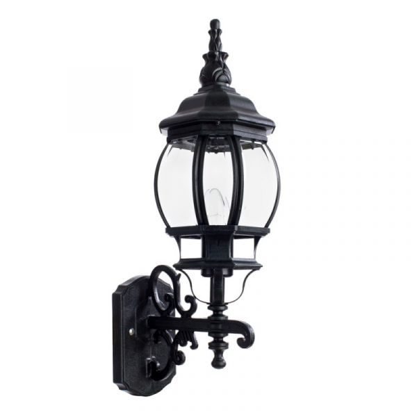 Настенный фонарь уличный Arte Lamp Atlanta A1041AL-1BG, арматура зеленая, плафон стекло прозрачное, 16х23 см