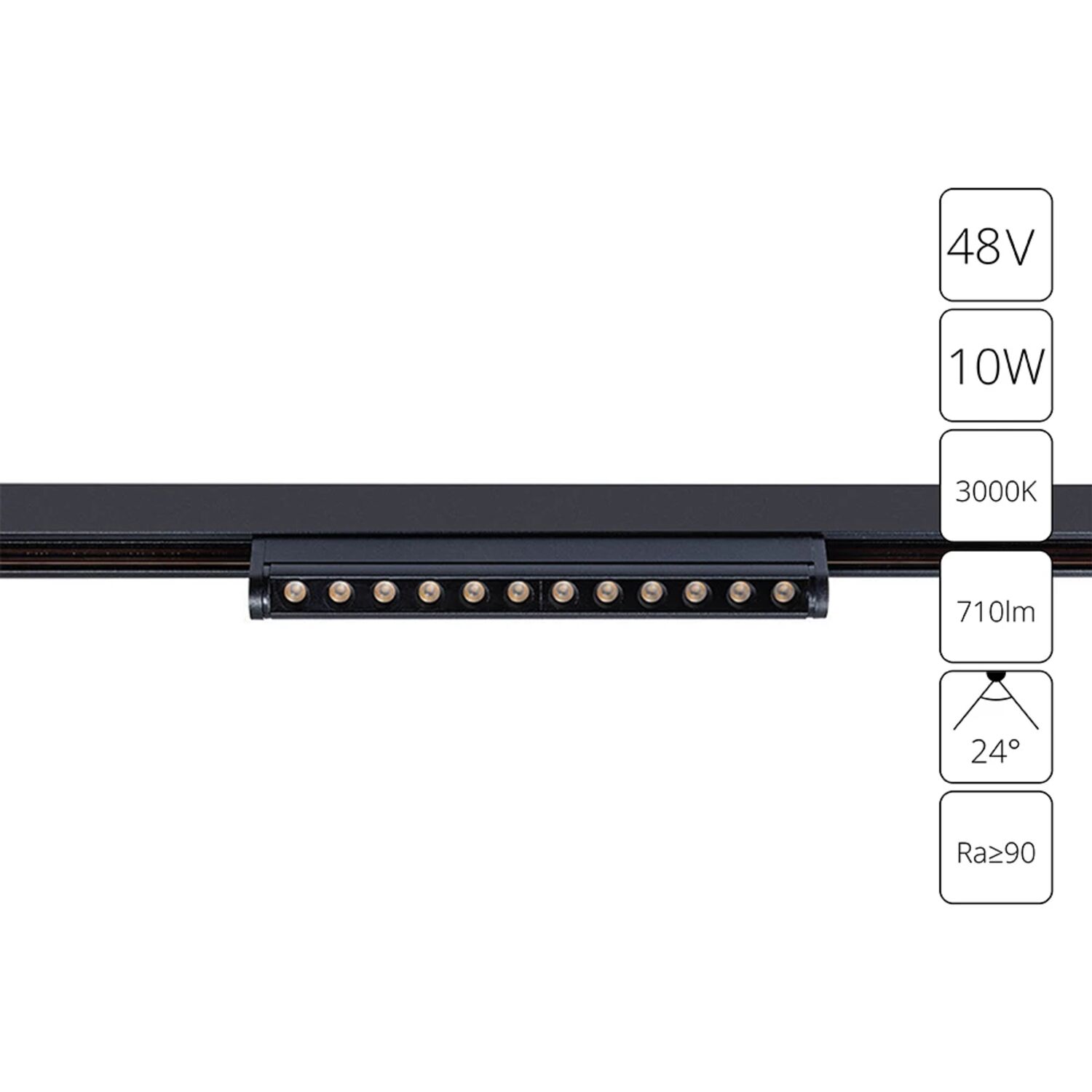 Магнитный трековый светильник Arte Lamp Optima A7288PL-1BK, арматура черная   