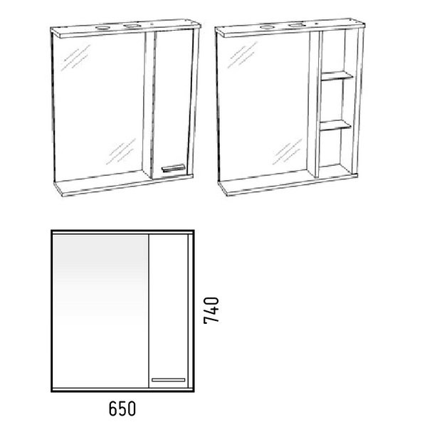 Мебель для ванной Corozo Лорена 65, цвет белый / антик