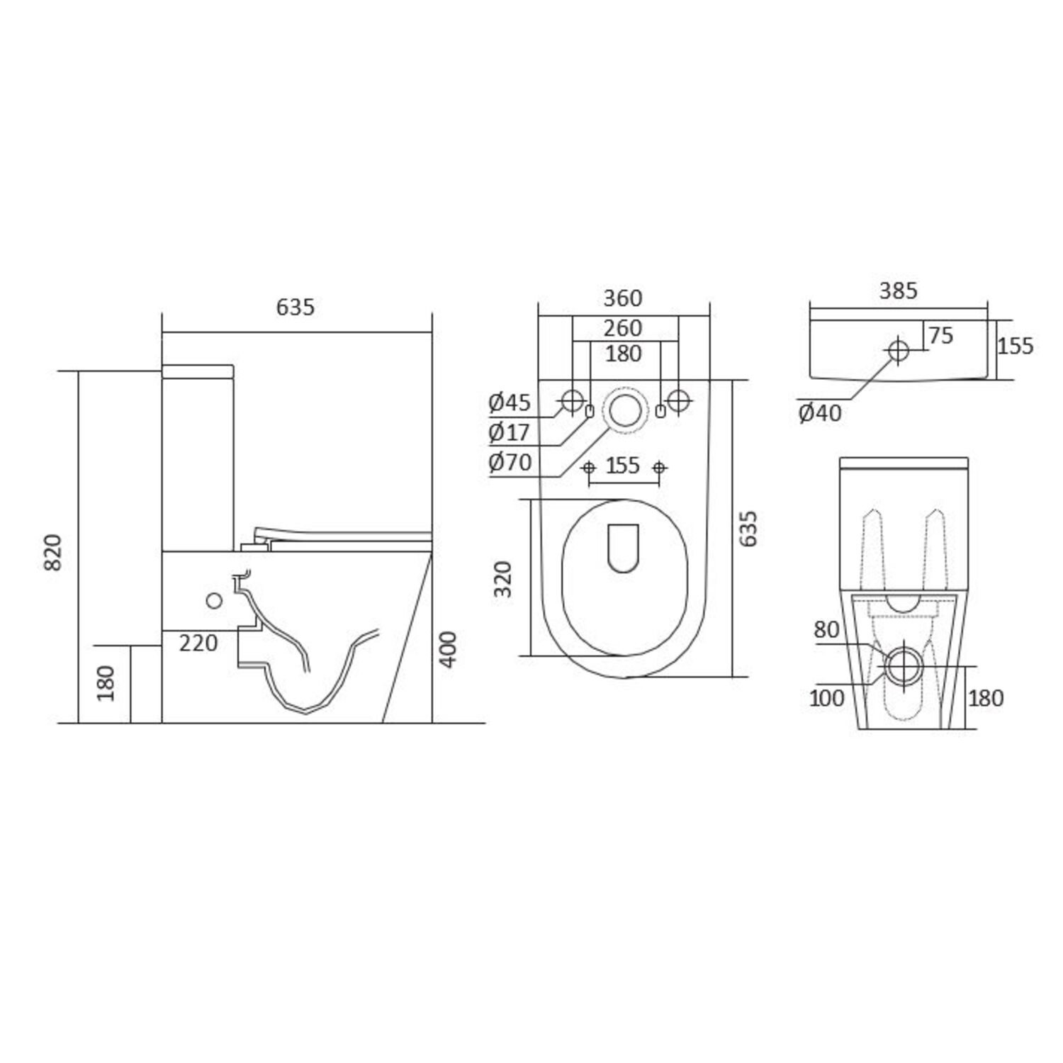 Унитаз-компакт Акватек Либра AQ1263N напольный, безободковый, с сиденьем микролифт, цвет белый - фото 1