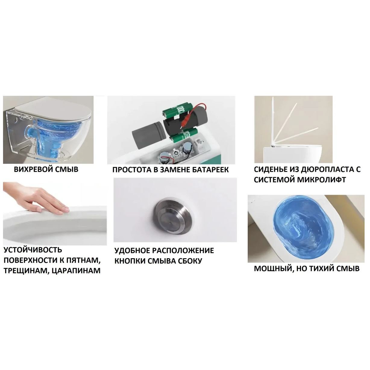 Унитаз Ceruttispa Sella Aria Pulse CT10193 подвесной, безободковый, с импульсным смывом, с сиденьем микролифт, цвет белый - фото 1