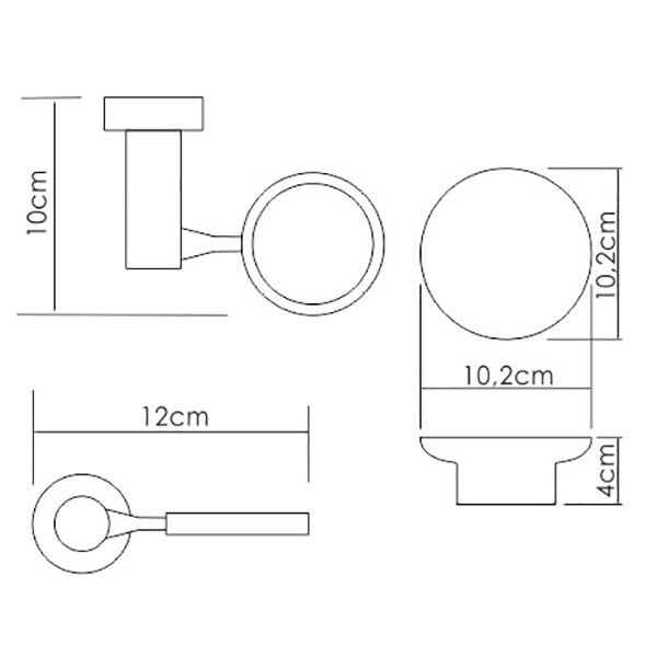 Мыльница WasserKRAFT Donau K-28229, цвет белый / хром - фото 1