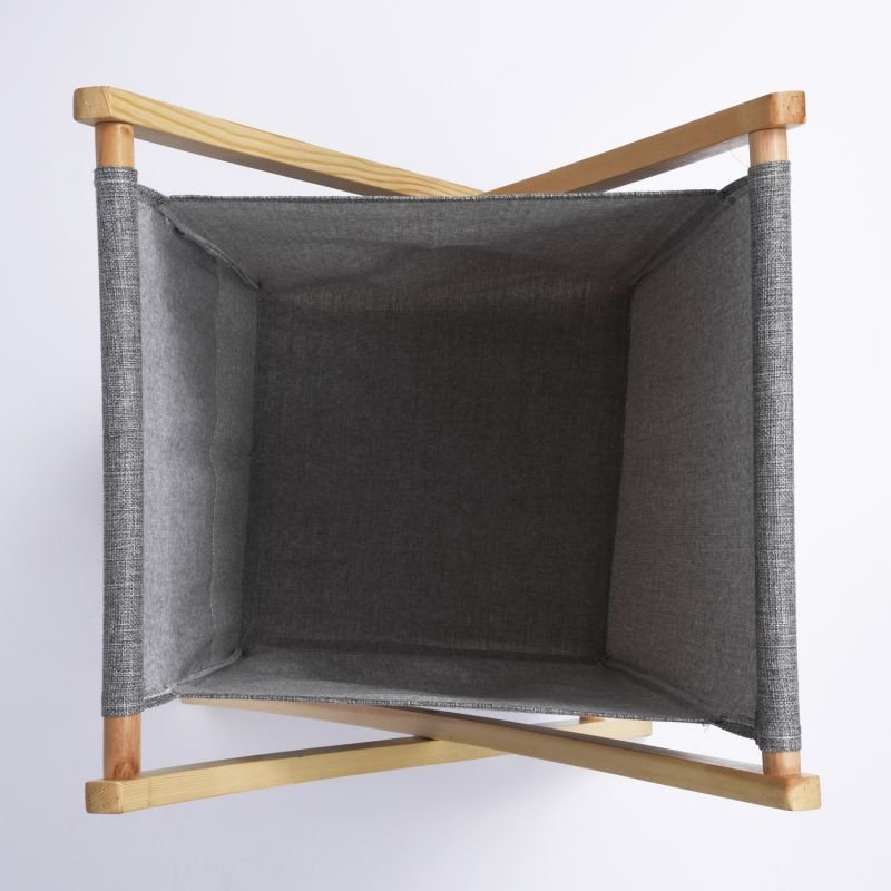 Корзина для белья WasserKRAFT Nau WB-772-L, 41x42, цвет серый