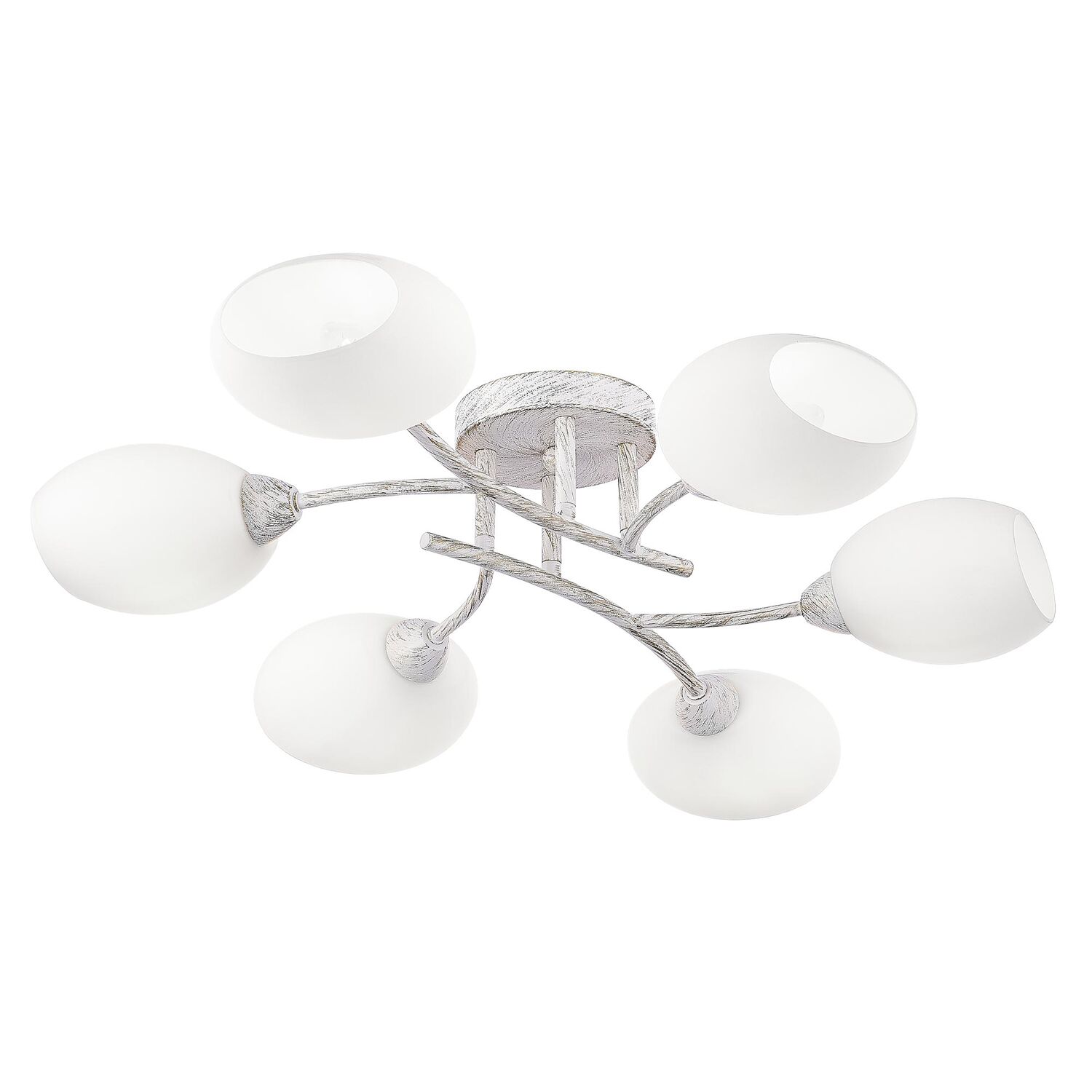 Потолочная люстра Citilux Флорида CL148160, арматура белая, плафоны стекло белое