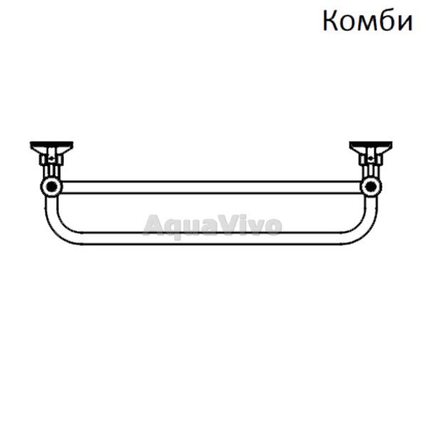 Полотенцесушитель Тругор Идеал Комби НК 3 60х50 водяной, цвет хром